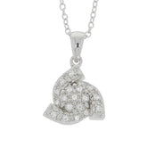 Sterling Silver Semi Mount Pendant Setting Round RD 1.3mm - Syzjewelry